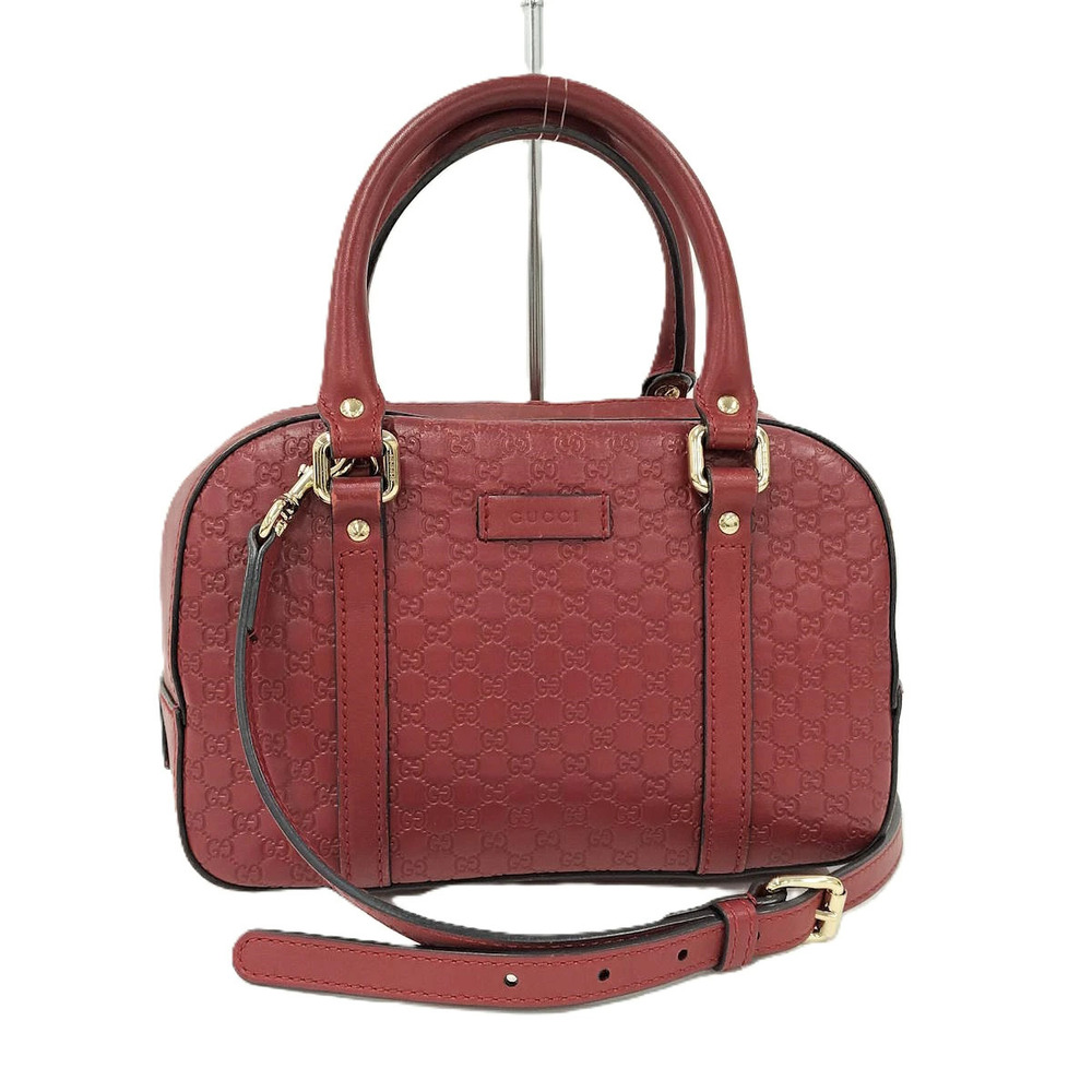 Gucci Shoulder Bag Guccissima Leather Red